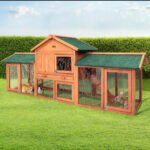 Rabbit Hutch,  Chicken Coop,  Guinea Pig Cage,  220cm x 52cm x 84cm