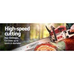 Chainsaw Petrol 62cc   22" Bar  Commercial E-Start Pruning Chain Saw