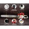 Chainsaw Petrol 62cc   22" Bar  Commercial E-Start Pruning Chain Saw