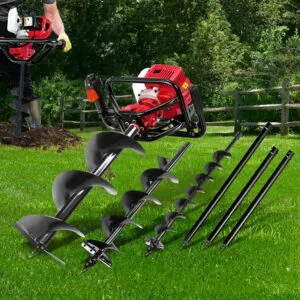 Giantz 92cc Post Hole Digger with Extension Auger Bits