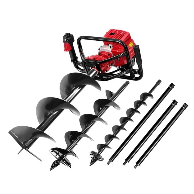 Giantz 92cc Post Hole Digger with Extension Auger Bits