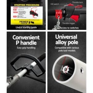 Giantz 62CC Pole Chainsaw Hedge Trimmer