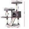 i.Pet 103cm Cat Scratching Tower -  Grey