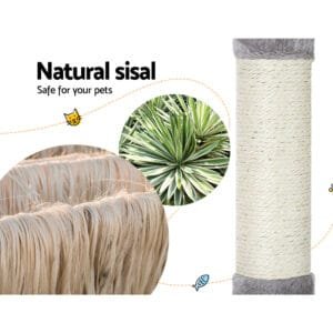 i.Pet 103cm Cat Scratching Tower -  Grey