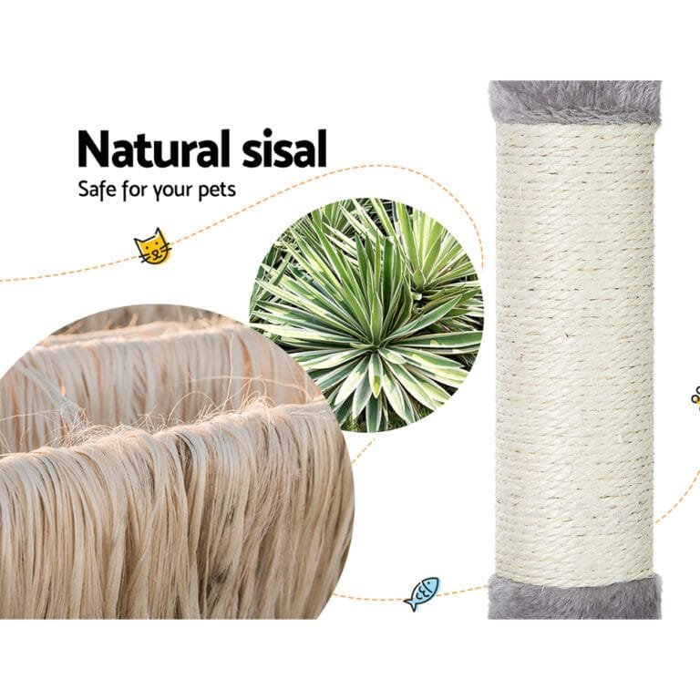 i.Pet 103cm Cat Scratching Tower -  Grey