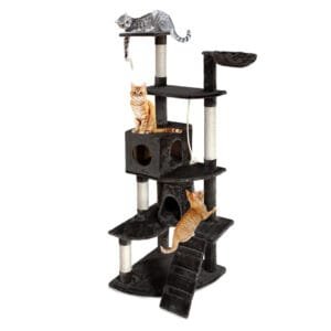 i.Pet  193cm Cat Scratching Tower  Grey