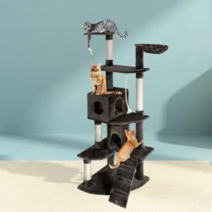 i.Pet  193cm Cat Scratching Tower  Grey