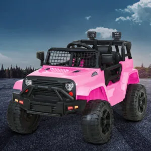 Rigo Kids Electric Ride On Car Jeep - Pink