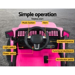 Rigo Kids Electric Ride On Car Jeep - Pink