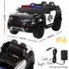 Rigo Electric Ride On Police Car  Black