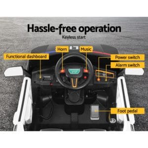 Rigo Electric Ride On Police Car  Black