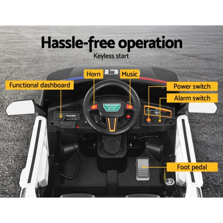 Rigo Electric Ride On Police Car  Black