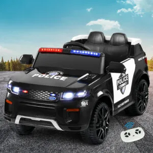 Rigo Electric Ride On Police Car  Black