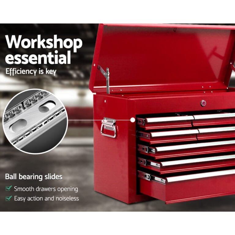 Giantz 9 Drawer Toolbox Red