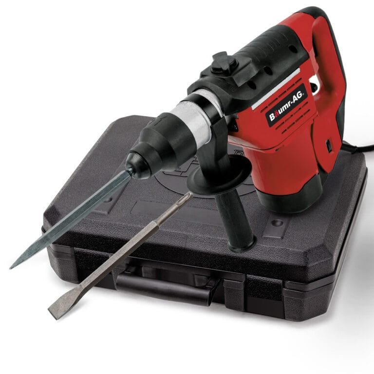 Baumr-AG 1500W Pro-Grade Electric Rotary Jackhammer Drill, with 2 Bonus Chisels, 3 Drill Bits