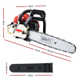 45CC Petrol Chainsaw – 18" Bar, Easy Start, Tree Pruning & Cutting