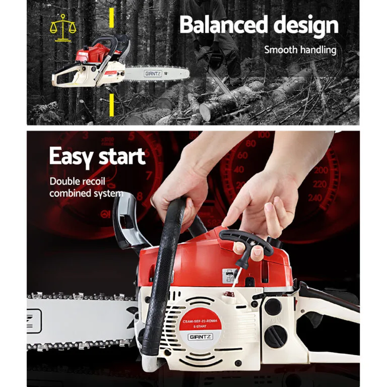 45CC Petrol Chainsaw – 18" Bar, Easy Start, Tree Pruning & Cutting