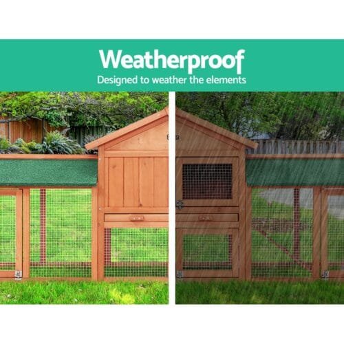 Rabbit Hutch, Chicken Coop  220cm x 44cm x 84cm