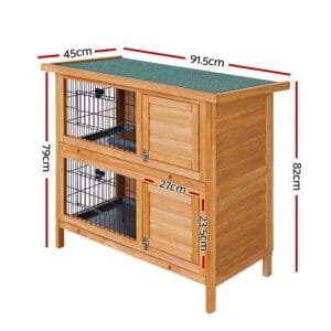 PET-GT-RHT1240-5155-01.jpg Rabbit Hutch Chicken Coop 91.5cm x 45cm x 82cm
