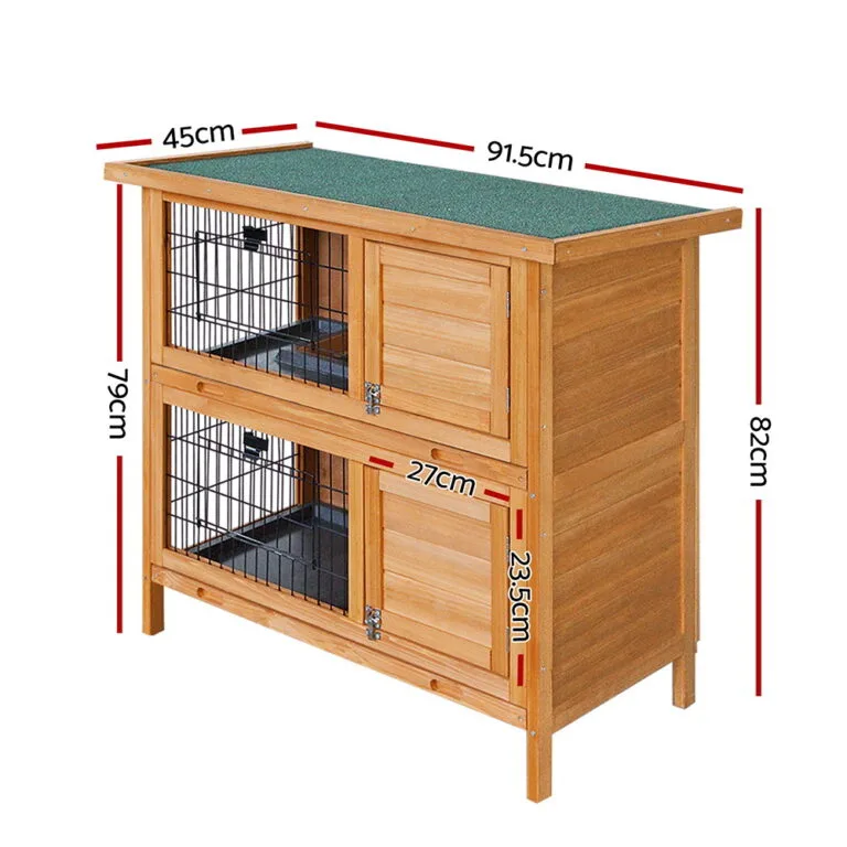 Rabbit Hutch Chicken Coop 91.5cm x 45cm x 82cm
