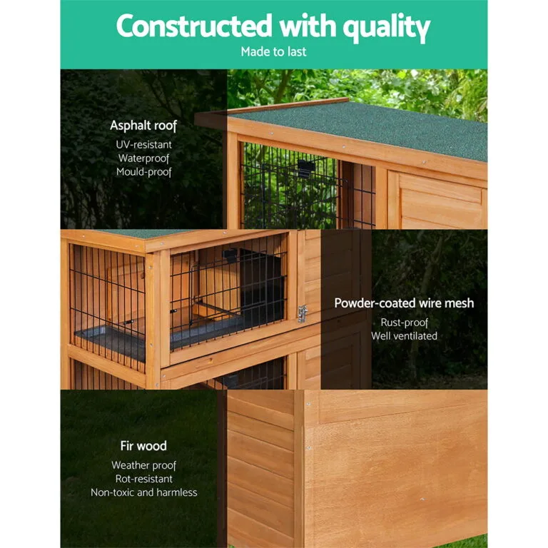 Rabbit Hutch Chicken Coop 91.5cm x 45cm x 82cm