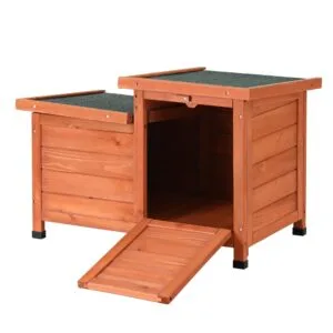 i.Pet Outdoor Cat House, Rabbit Hutch, Wooden Shelter