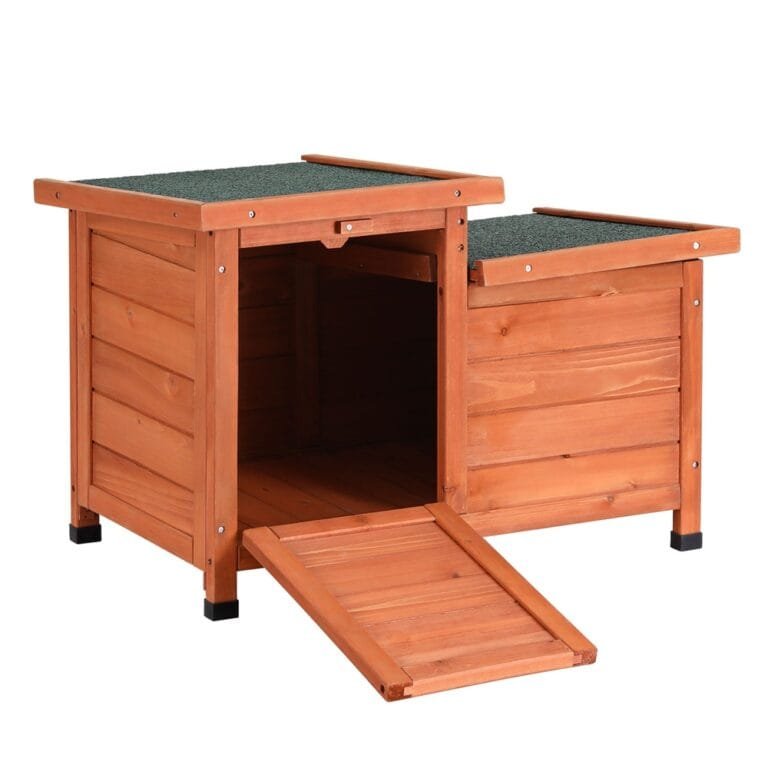 i.Pet Outdoor Cat House, Rabbit Hutch, Wooden Shelter