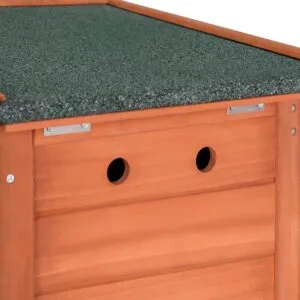 PET-CH-2DOOR-BR-185543-05.jpg i.Pet Outdoor Cat House, Rabbit Hutch, Wooden Shelter