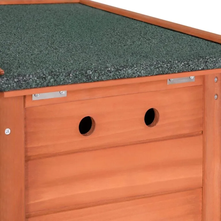 PET-CH-2DOOR-BR-185543-05.jpg i.Pet Outdoor Cat House, Rabbit Hutch, Wooden Shelter