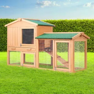 PET-GT-WOOD-R036-202502281812-00.jpg i.Pet Rabbit Hutch Chicken Coop 138cm x 44cm x 85cm