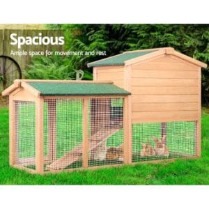 i.Pet Rabbit Hutch Chicken Coop 138cm x 44cm x 85cm