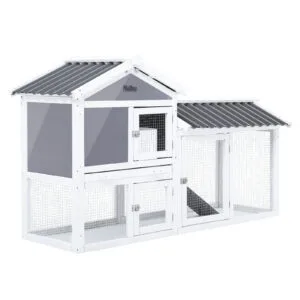 Rabbit Hutch Chicken Coop Two Storey 147cm x 43cm x 85cm