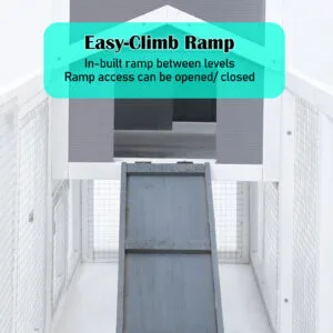 Rabbit Hutch Chicken Coop Two Storey 147cm x 43cm x 85cm