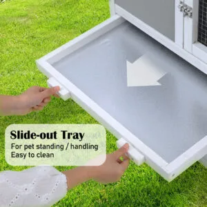 Rabbit Hutch Chicken Coop Two Storey 147cm x 43cm x 85cm