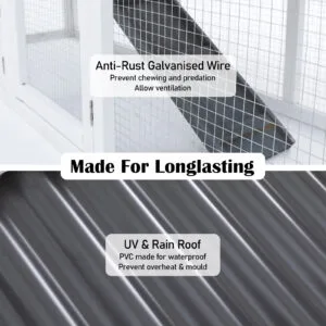 Rabbit Hutch Chicken Coop Two Storey 147cm x 43cm x 85cm